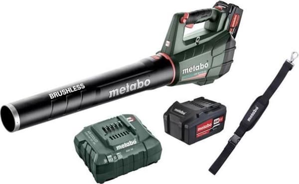 Metabo LB 18 LTX BL 18V Li-Ion akkulehtipuhallinsarja (2x 5,2Ah) - harjaton - 150km/h