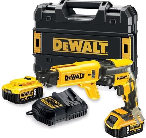 DEWALT DCF620P2K 18V Li-Ion akku kipsiruuvimeisseli / hihnaruuvimeisselisarja (2x 5,0Ah akku) TSTAKissa - harjaton - 25-57mm