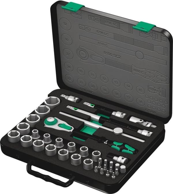 Wera 37 stk. 8100 SC 2 Zyklop skraldesæt 1/2" 05003645001 (05003645001)