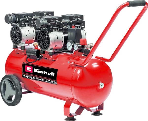 Einhell Kompressor TE-AC 50 Silent (kompressor - 1 500 W - max. 8 bar - oljefri/service - 50 l tank - avtappningsskruv - säkerhetsventil)