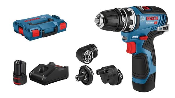 Bosch GSR 12V-35 FC Professional - pora/ruuvimeisseli - johdoton - 2 nopeutta 10 mm - 35 N m - 2 akkua - 12 V (06019H3000)