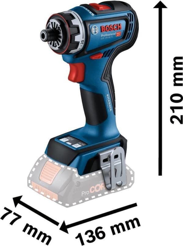 Bosch batteridrevet bore-/skruemaskine GSR 18V-90 FC+ GFA 18-M GFA 18-H (06019K6204)