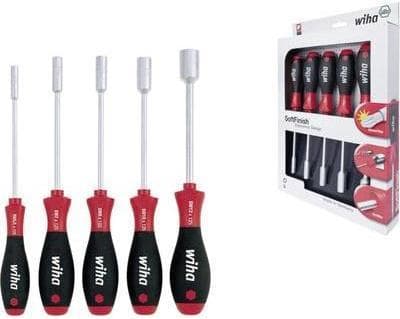 Wiha-korjaamoruuvimeisselisarja 5 kpl SoftFinish ulkoinen kuusiokulma (01034)