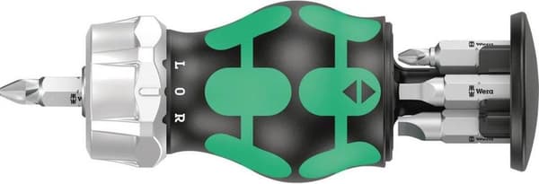 Wera Kraftform Kompakt Stubby Magazin RA 4 Bit Skruetrækker