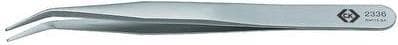 CK Tools pincet, præcisionspincet, rillet/30° vinklet, 120 mm (T2336)
