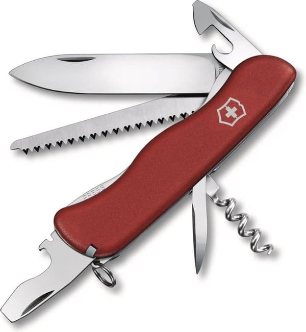 Victorinox Forester - Lukitusterällä varustettu veitsi - Monityökaluveitsi - Kiinnityspiste - Polyamidi - Punainen - 12 työkalua (V-0,83 63)