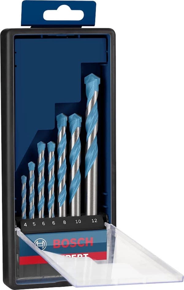 Bosch 2608900647 EXPERT 7-delt universalboresæt CYL-9 MultiConstruction 4/5/6/8/10/12 i Robustline kassette