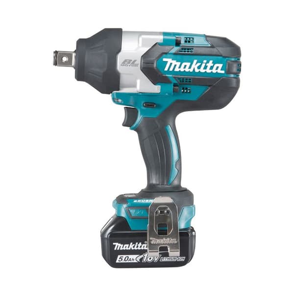 18V slagnyckel + 2 5 Ah batterier + laddare + MAKPAC box - MAKITA - DTW1001RTJ