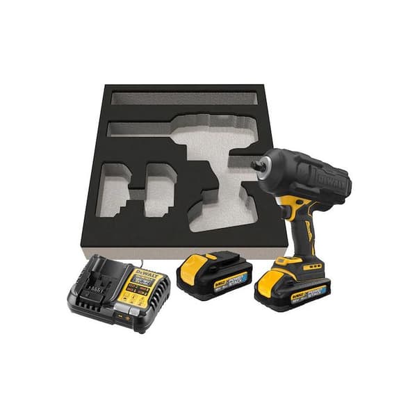 Boulonneuse med slag XR 18V - 1/2' - DEWALT - med 2 batterier 18V 5.0Ah - laddare - skum för verktygsvagn - DCF961H2G-QW