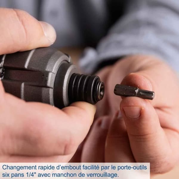 Akku-slagnøgle C-ID180-X - 1/4 børsteløs 180 Nm 3600 slag/min - SCHEPPACH 20V IXES - uden batteri eller oplader