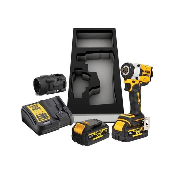 Boulonneuse med slag DEWALT 1/2' XR - 18V 5.0 Ah - Skum för låda - DCF921P2G-QW