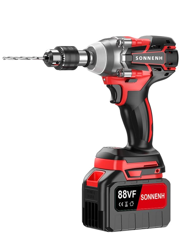 21V Slagskruvdragare – Borstlös Motor, 450 Ft-lbs Vridmoment, 2x 3.0Ah Batterier & 6 Socklar