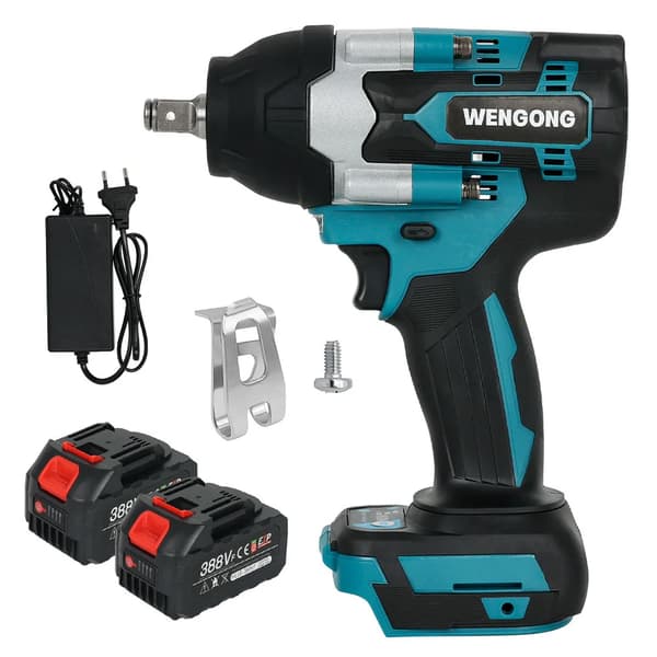 Elektrisk Slagnyckel, 2000N·m Vridmoment, 7200 rpm Hastighet,2PC 388VF Batteri