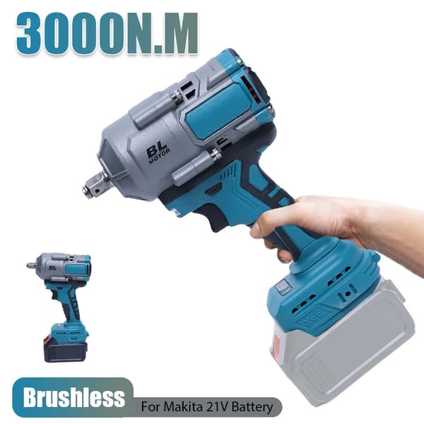 Børsteløs Momentnøgle, 3000N.m Moment, 4100RPM Hastighed,Intet batteri
