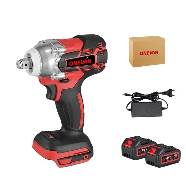 Elektrisk Skruenøgle, 520N.M Moment, 0-4200 RPM Hastighed,2 Batteri Sæt A