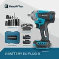 Miniatyrbild 2 av 2: Elektrisk Slagnyckel, 1200N.M Moment, 18V Batteridriven,2 BATTERI EU PLUG B, EU