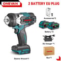 Miniatyrbild 2 av 2: Borstlös elektrisk slagnyckel, 2800N.M vridmoment, 8000 RPM hastighet,2 batteri 1 EU-kontakt