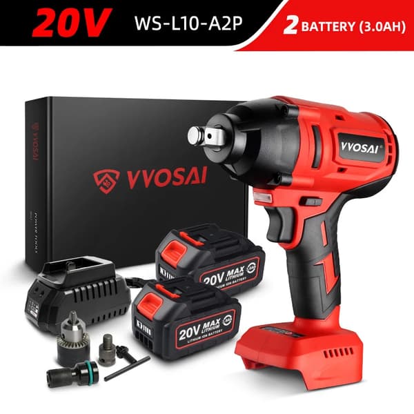 20V Elektrisk Slagskruvdragare, 600N.m Max. Moment, 2800rpm Hastighet, Lättviktsdesign,20V WS-L10-A2P