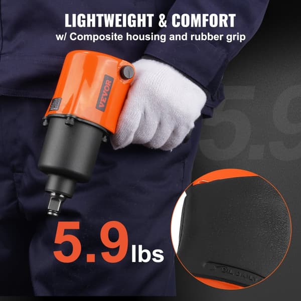 Luftdriven Slagnyckel, 880 ft-lb Max. Moment, 7500 RPM Fritt Varvtal, Lättviktsdesign