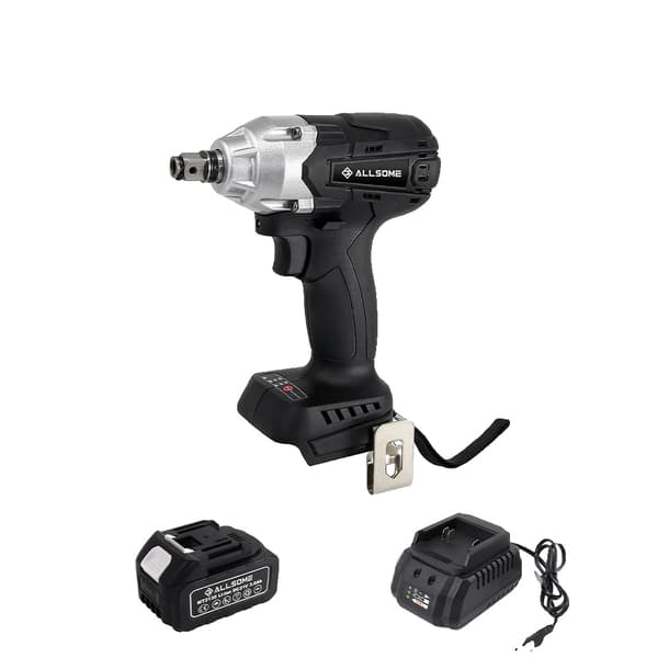 21V Borstlös Slagnyckel, 400N.m Vridmoment, 3-Växlad Drift,Med en batteri, EU