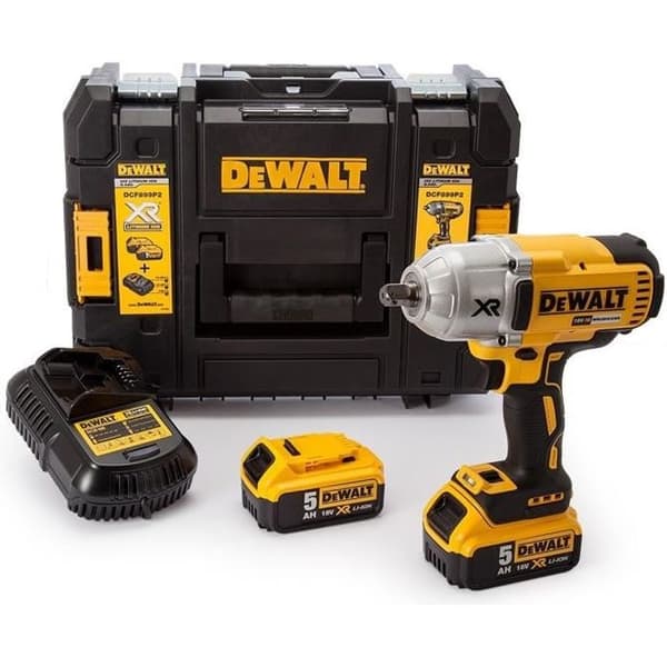 DEWALT DCF899P2 Borstlös slagnyckel - 950 Nm - Levereras med 2 x 18 V batterier och multispänningsladdare