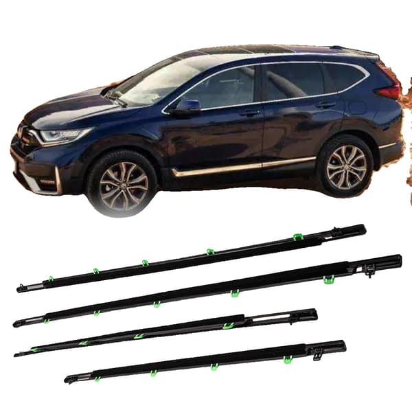 Bilvinduets vejrstrips tætning til Honda CR-V 2007-2011, holdbart gummi og aluminium, nem installation, reducerer støj.