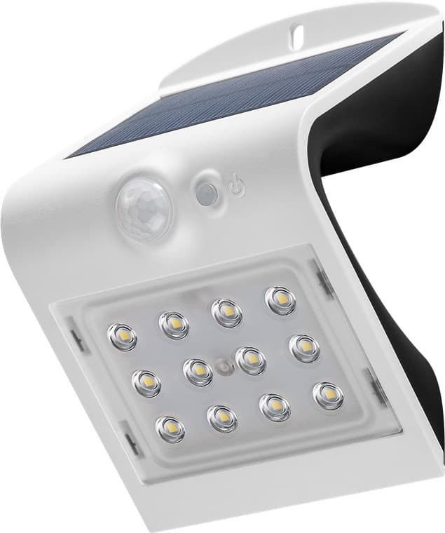 LED soldriven vägglampa med rörelsedetektor, 1,5 W