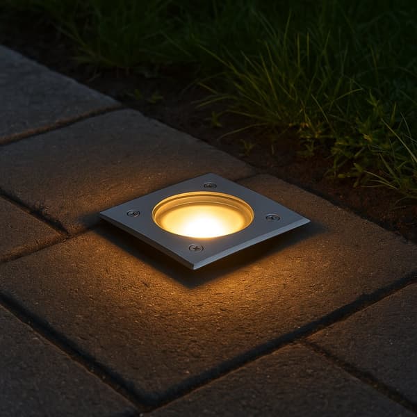 Brilliant | Kløe udendørs inground lys 11x11cm rustfrit stål | 1x PAR51, GU10, 20W, velegnet til reflektorlamper (medfølger ikke)