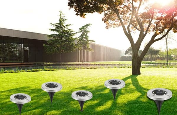 Solar Ground Lights 12 High Power LEDs 6-pack Flerfarget