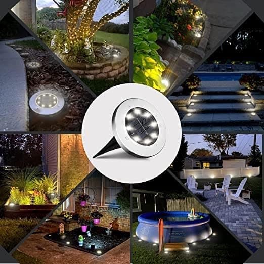 Solar Ground Lights 12 High Power LEDs 6-pack Flerfarget