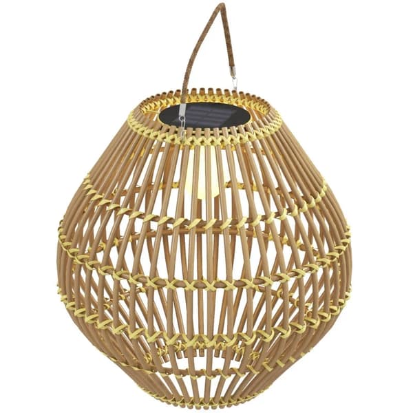 Rootz Garden Light - Solar Light - Garden Solar Light - PE Rattan - Boho Design - Gul - 31cm x 31cm x 32cm