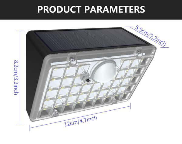INF Solcelledrevet vegglampe