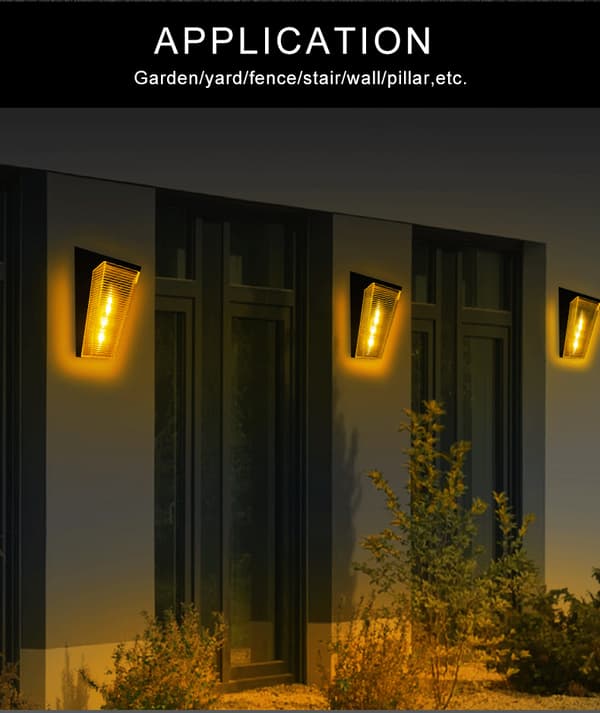 INF Solar Light LED udendørs hegn væglampe 0