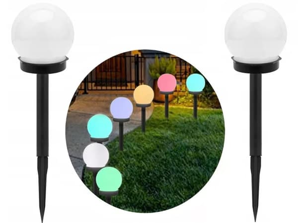 4-Pack Trädgårdsbelysning RGB LED - Solcell