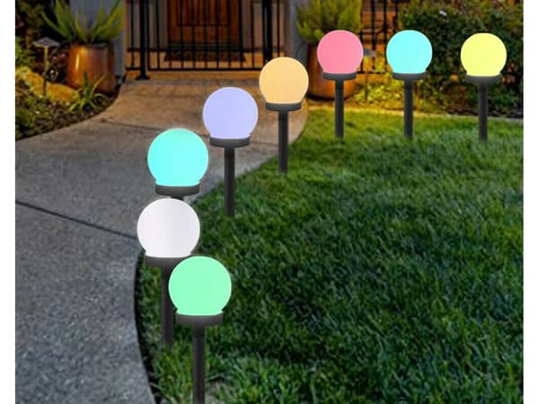 4-Pack Trädgårdsbelysning RGB LED - Solcell