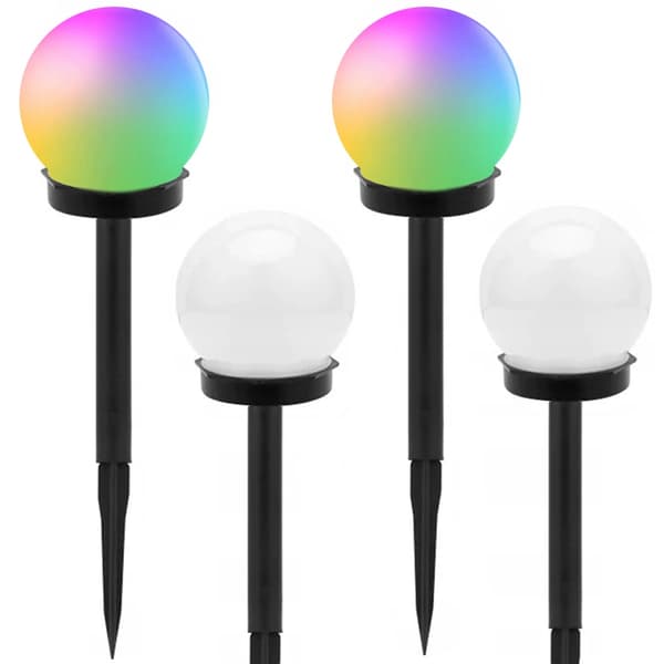 4-Pack Trädgårdsbelysning RGB LED - Solcell