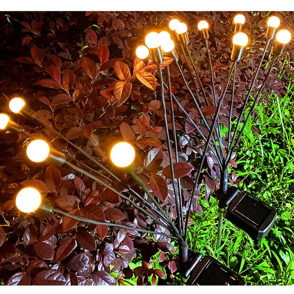 INF 2-pak solar Firefly Lights - 6 Heads Solar Powered (varmt lys)