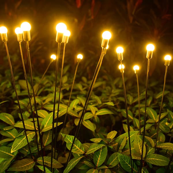 INF 2-pak solar Firefly Lights - 6 Heads Solar Powered (varmt lys)
