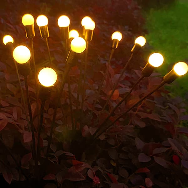 INF 2-pak solar Firefly Lights - 6 Heads Solar Powered (varmt lys)