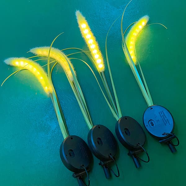 INF 2 Pack Solar Dog Tail Grass Lights - Solar Dog Tail Grass - Tre hoder - Varmt lys