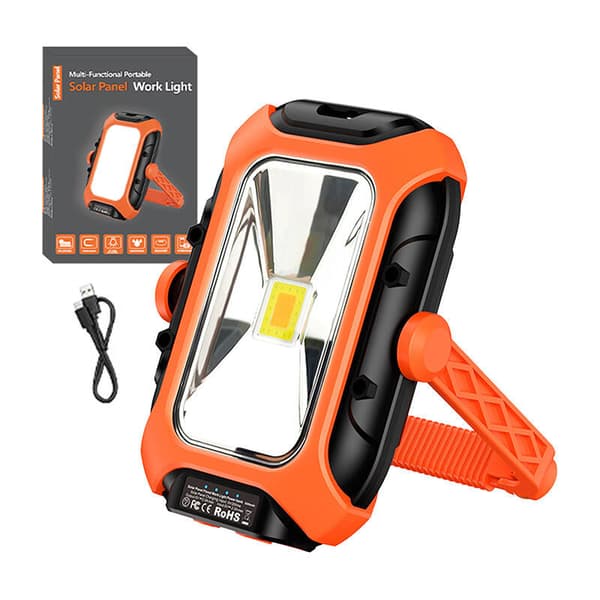 Verkstedlampe med solcellepanel Superfire GM05