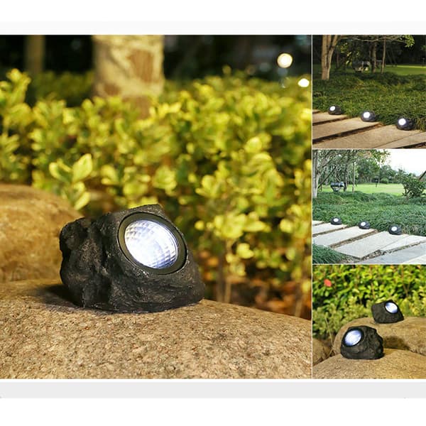INF Solar Stone Light: Realistisk harpikshagedekor med energieffektiv LED