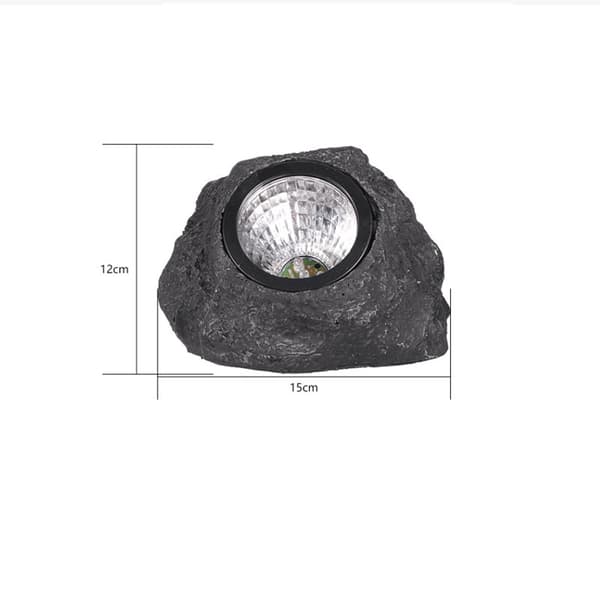 INF Solar Stone Light: Realistisk harpikshagedekor med energieffektiv LED