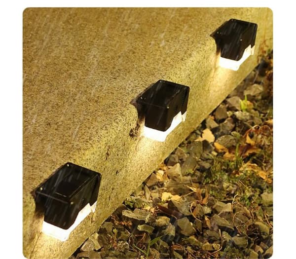 INF Solcellsdriven Trappbelysning 4-pack - Utomhus LED Trappstegsbelysning