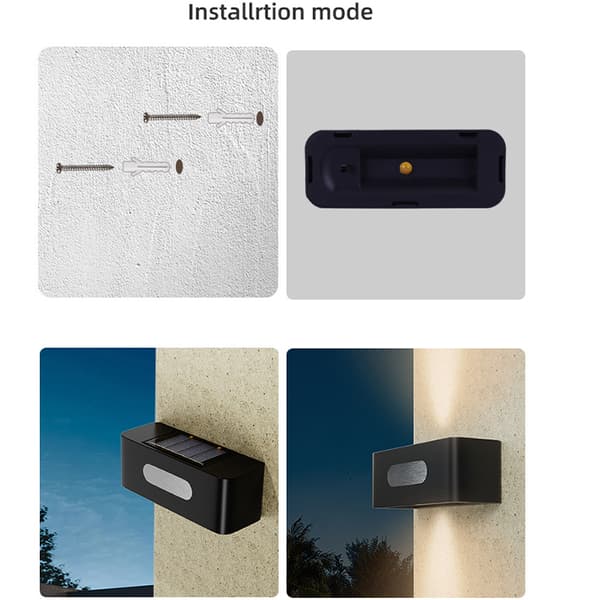 INF Solar Fence Lights Outdoor Wall Lights Varmvita lampor 8