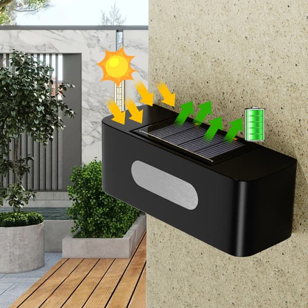 INF Solar Fence Lights Outdoor Wall Lights Varmvita lampor 8