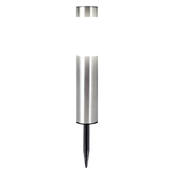 INF Cylindrisk havelampe (sølv) - 2 pak Hvid