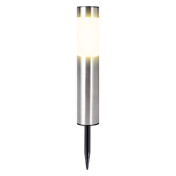 INF Cylindrisk Gräsmatta Lampa (Silver) - 2-pack Varmvita lampor