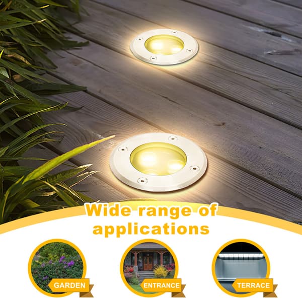4x 3W marklampa IP65 utomhus LED-lampa mark infälld spotlight markstrålkastare markstrålkastare marklampa varmvit