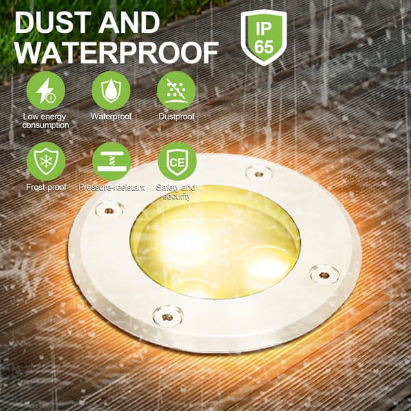 8x 3W marklampa IP65 utomhus LED-lampa mark infälld spotlight markstrålkastare markstrålkastare marklampa varmvit